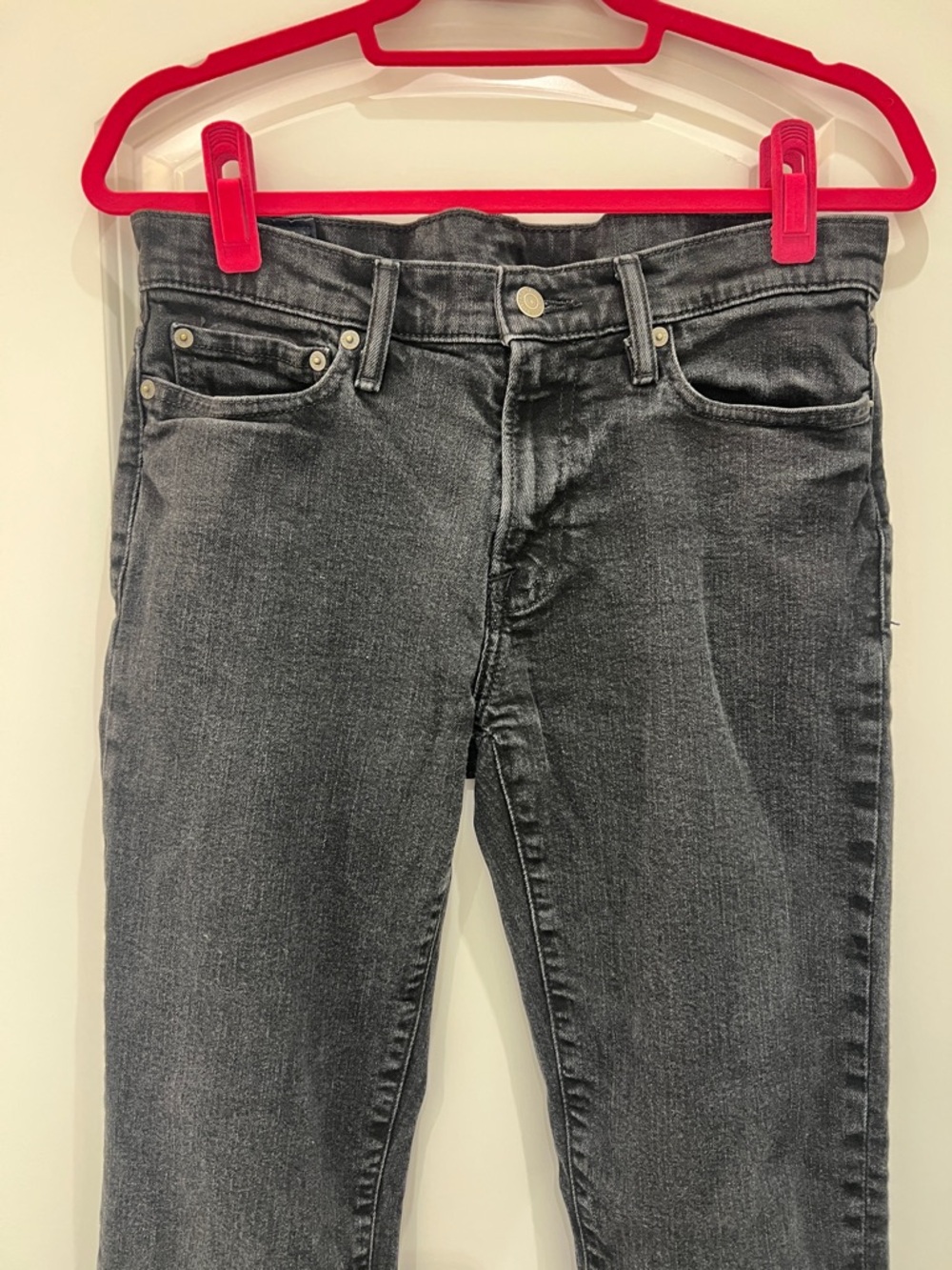 A&F Black Rustin Athletic Skinny Stretch Jeans 30Wx32L